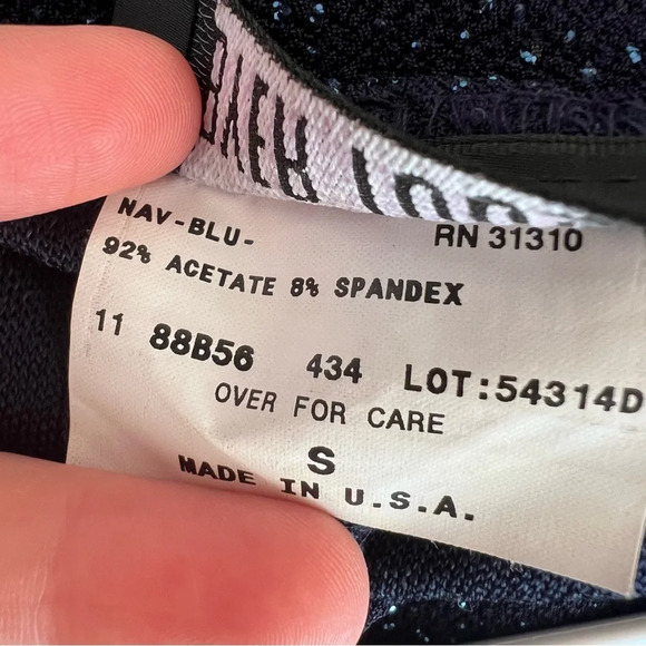 Vintage Byer Too! Stretchy Sparkle Blue Maxi Dress - Picture 7 of 8